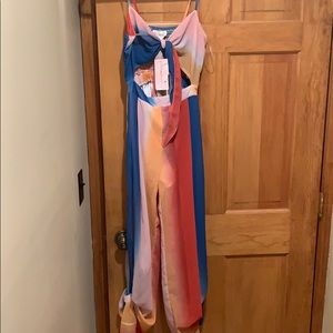 Multi-color Cut our Jumpsuit Lola Shoetique